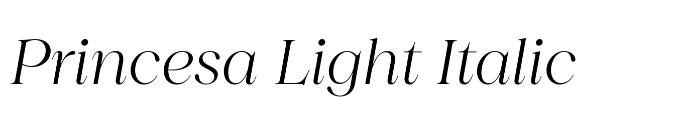 Princesa Light Italic